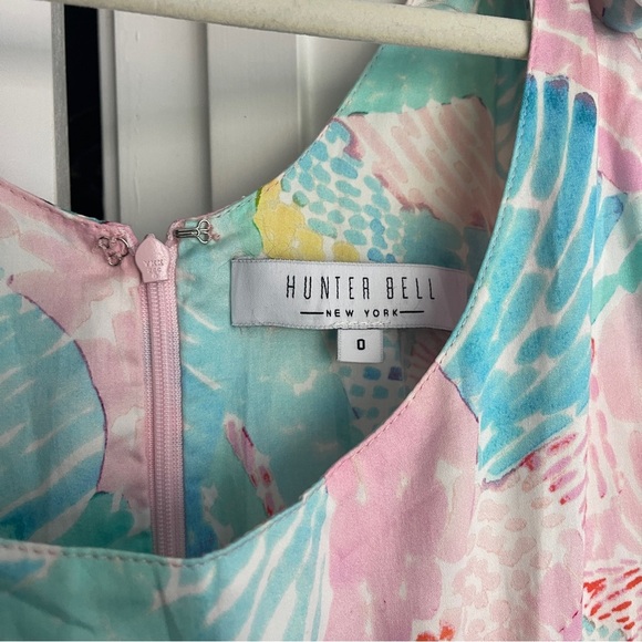 Hunter Bell Braden Blue Floral Shoulder Tie Dress - Picture 3 of 5